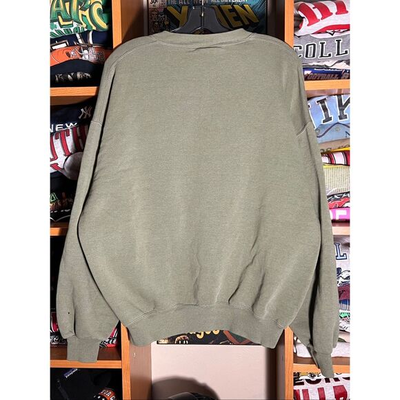 Vintage 90s Russell Athletic USA Made Khaki Blank Sweater - Picture 4 of 7